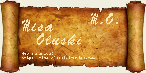 Miša Oluški vizit kartica
